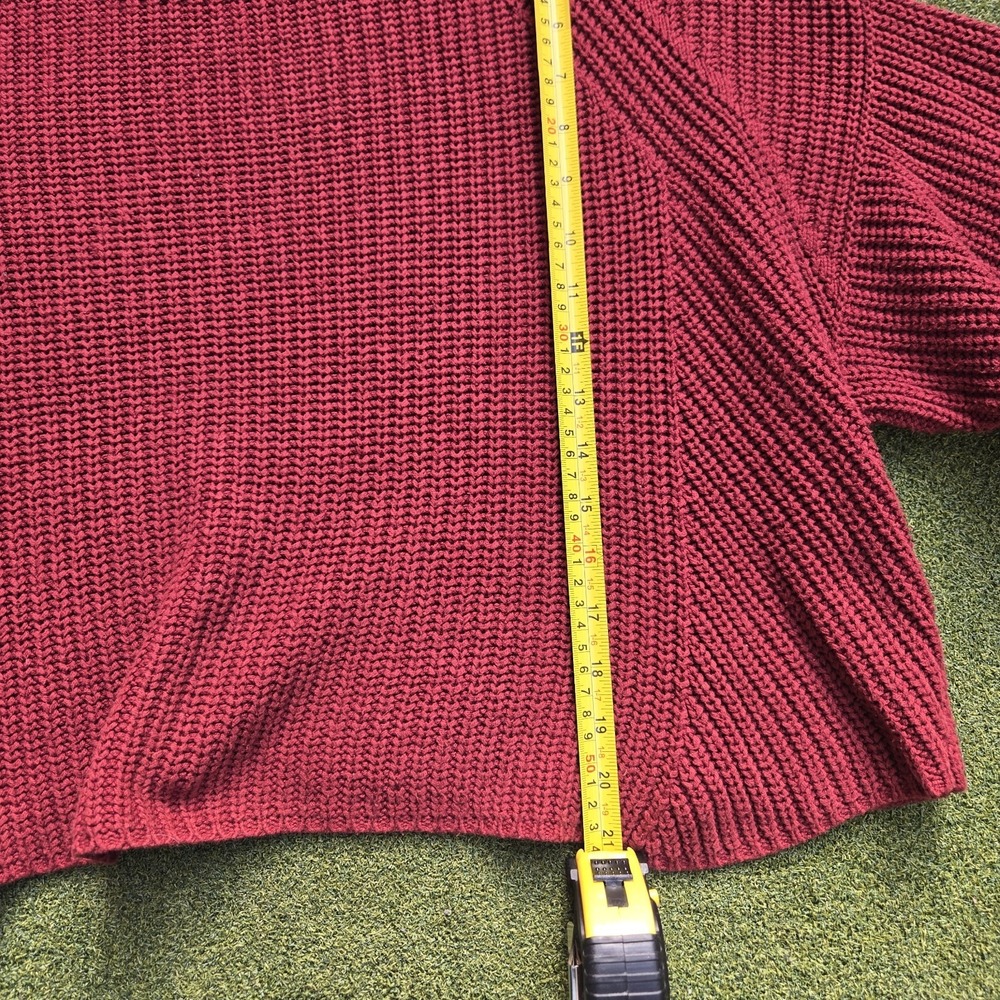 Free People Sweater Women's XS Burgundy Boxy Loose Fit - Picture 5 of 6